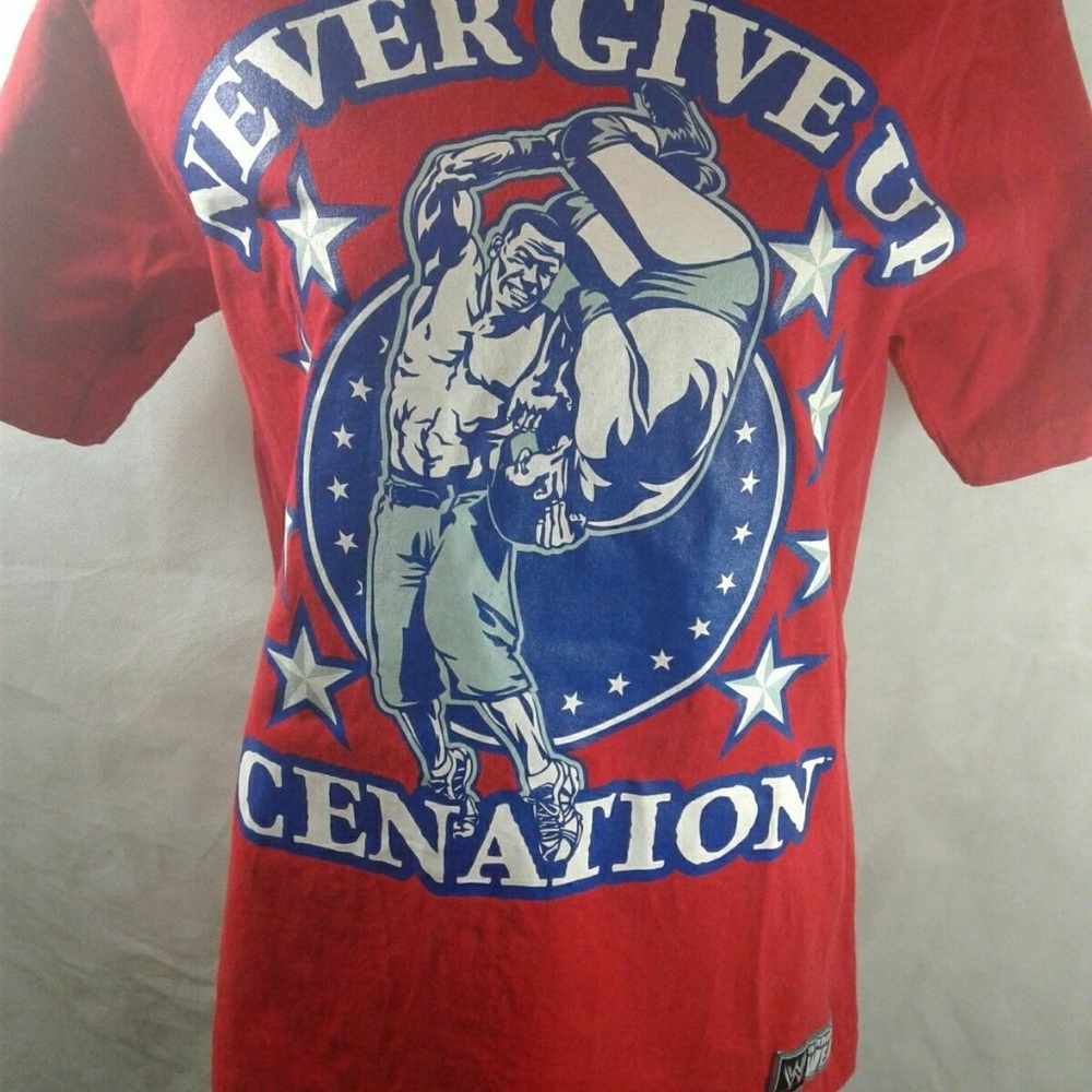 Never Give Up Cenation John Cena U C Me Red Medium